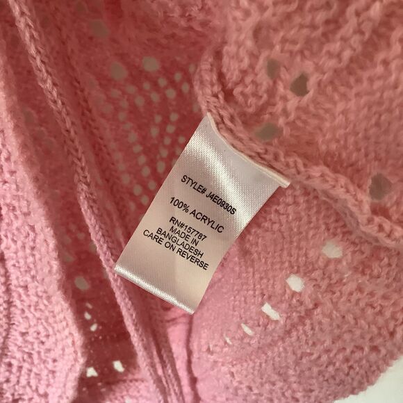 Jolie & Joy Coquette Girly Feminine Preppy Lace Up Lightweight Sweater Medium - Picture 12 of 12